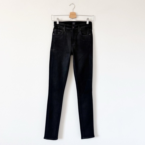 Citizens Of Humanity Rocket Slick High-Rise Skinny Coated Jeans Pants Size 26 - Picture 3 of 9